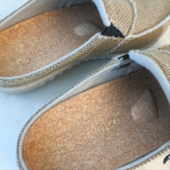 Spenco Siesta Tan Woven Slide Clogs Casual Comfort Shoes - Picture 6 of 14